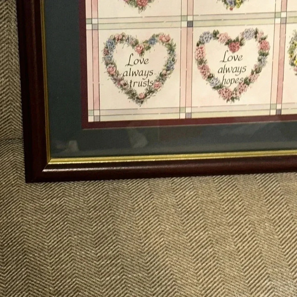 VINTAGE home interiors & Gifts Homco Wall Picture Love is patient and kind - Picture 3 of 7